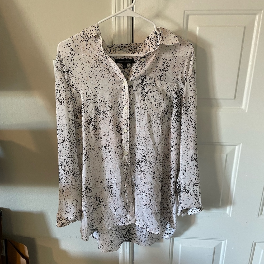 Banana Republic Oversized Print Blouse
